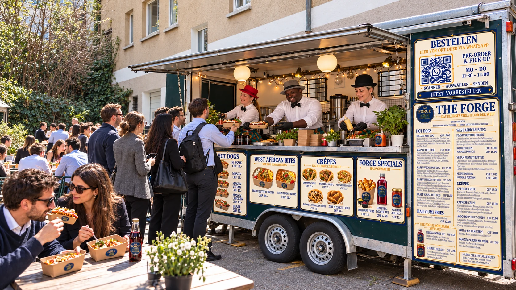THE FORGE Foodtruck mit Team in Zürich-Altstetten
